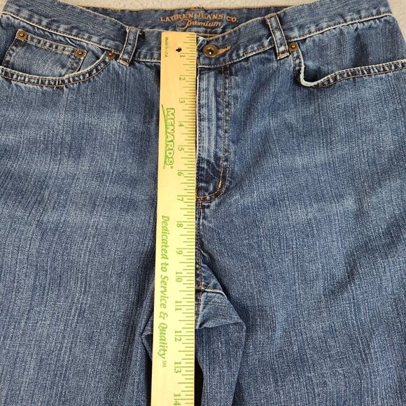 Ralph Lauren Jeans Co Premium Women's 12 Curvy Bootcut Blue Denim Pants - Picture 5 of 9